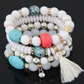 Charm Jewelry Set Beaded Charm Bracelets Set For Women Simple Coins Multilayer Bracelet Bohemian Jewelry 2021 - Touchy Style .