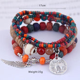 Charm Jewelry Set Beaded Charm Bracelets Set For Women Simple Coins Multilayer Bracelet Bohemian Jewelry 2021 - Touchy Style .