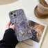 Charming Gray Flowers Oil Painting Cute Phone Cases For iPhone 12 Pro Max 13 11 14 And 14 Pro - Touchy Style