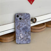 Charming Gray Flowers Oil Painting Cute Phone Cases For iPhone 12 Pro Max 13 11 14 And 14 Pro - Touchy Style