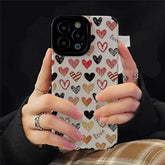 Colorful Heart Cute Phone Cases for iPhone 14, 13, 12, 11, Pro Max, 7, 8, 14 Plus, 13 Pro Max, X, XR, XS - Touchy Style