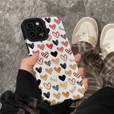 Colorful Heart Cute Phone Cases for iPhone 14, 13, 12, 11, Pro Max, 7, 8, 14 Plus, 13 Pro Max, X, XR, XS - Touchy Style