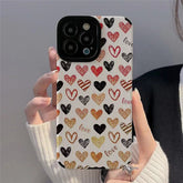 Colorful Heart Cute Phone Cases for iPhone 14, 13, 12, 11, Pro Max, 7, 8, 14 Plus, 13 Pro Max, X, XR, XS - Touchy Style