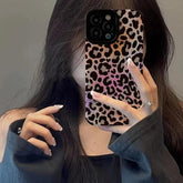 Colorful Leopard Print Phone Case for iPhone 15, 14, 13, 12, 11, Pro Max, 6, 6S, 7, 8, 14 Plus, X, XS, XR - Cute Cover - Touchy Style