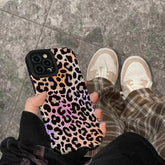 Colorful Leopard Print Phone Case for iPhone 15, 14, 13, 12, 11, Pro Max, 6, 6S, 7, 8, 14 Plus, X, XS, XR - Cute Cover - Touchy Style