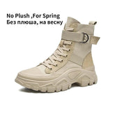 Comfortable Ankle Boots High-top Thick-soled Women&