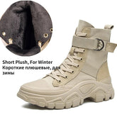 Comfortable Ankle Boots High-top Thick-soled Women&