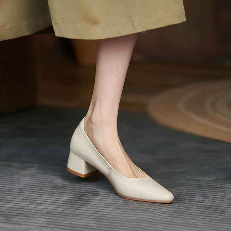 Cream pumps hot sale womens shoes