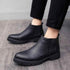 Comfortable Leather Chelsea Ankle Boots - Men&