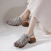 Comfortable Leather Sandals: E6-1608 Women&