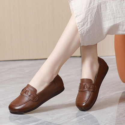 Comfortable Soft Flat Leather Women&