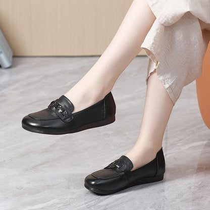 Comfortable Soft Flat Leather Women&