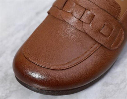 Comfortable Soft Flat Leather Women&