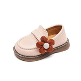 Comfortable Soft Leather Toddler Girl Casual Shoes with Flower - TF329 - Touchy Style