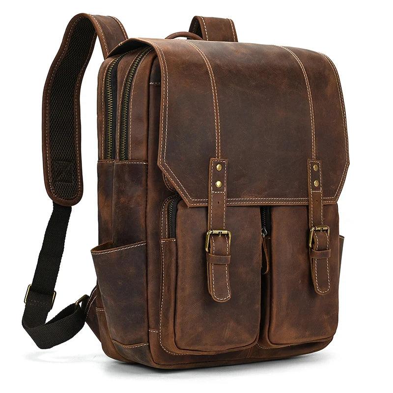 Cool Backpacks - Leather Laptop School Daypack - 2028 - Touchy Style