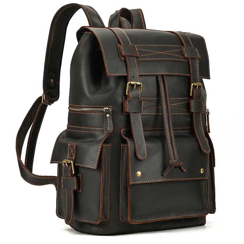 Cool Backpacks - Leather Laptop School Daypack - 2028 - Touchy Style