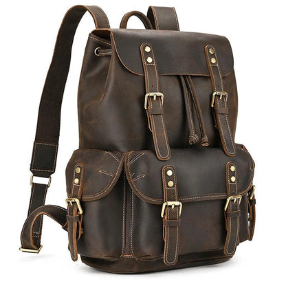 Cool Backpacks - Leather Laptop School Daypack - 2028 - Touchy Style