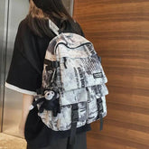 Cool Graffiti Backpack with Large Capacity for Students QC346 - Touchy Style .