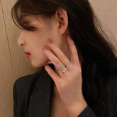 Cool Snake Shape Finger Rings Charm Jewelry RCJRTY57 Adjustable Crystal Rings - Touchy Style