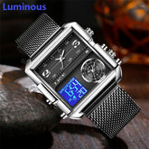 Creative Watch For Men Top Luxury Square Sports Quartz Wristwatches MSCWML57 - Touchy Style .