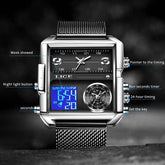 Creative Watch For Men Top Luxury Square Sports Quartz Wristwatches MSCWML57 - Touchy Style .