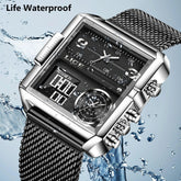 Creative Watch For Men Top Luxury Square Sports Quartz Wristwatches MSCWML57 - Touchy Style .