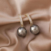 Crystal Big Pearl Dangle Fashion Earrings Charm Jewelry XYS0106 - Touchy Style .