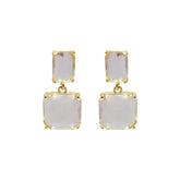 Crystal Geometric Square Fresh Drop Earrings Charm Jewelry EM328 - Touchy Style .