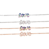 Crystal Love Letters 925 Sterling Silver Bracelets Charm Jewelry - Touchy Style