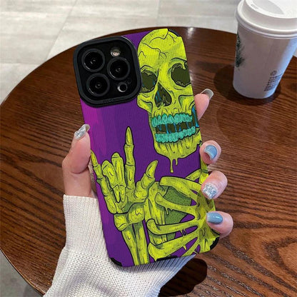 Cute and Funny Skeleton Phone Case for iPhone 15, 14, 13, 12, 11 Pro Max, X, XR, XS, 8, 7 Plus, and Mini - Touchy Style