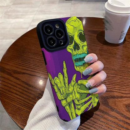 Cute and Funny Skeleton Phone Case for iPhone 15, 14, 13, 12, 11 Pro Max, X, XR, XS, 8, 7 Plus, and Mini - Touchy Style