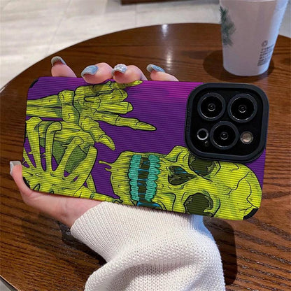 Cute and Funny Skeleton Phone Case for iPhone 15, 14, 13, 12, 11 Pro Max, X, XR, XS, 8, 7 Plus, and Mini - Touchy Style