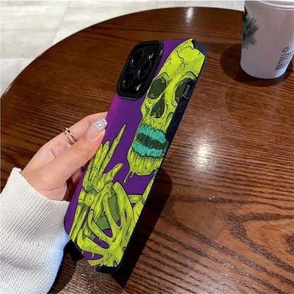 Cute and Funny Skeleton Phone Case for iPhone 15, 14, 13, 12, 11 Pro Max, X, XR, XS, 8, 7 Plus, and Mini - Touchy Style