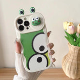 Cute Big Eyes Frog Wave Phone Case for iPhone 15 Pro Max, 14, 13, 11, 12 - Touchy Style