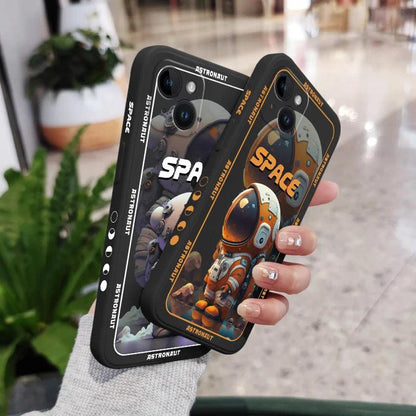 Cute Cartoon Astronaut Phone Case for iPhone 12, 11, 13, 14 Pro Max, X, XS, XR Plus - Touchy Style