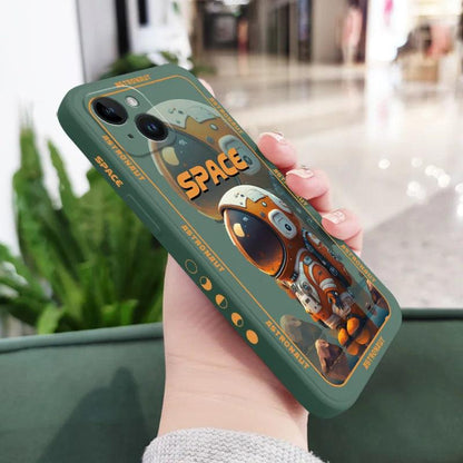 Cute Cartoon Astronaut Phone Case for iPhone 12, 11, 13, 14 Pro Max, X, XS, XR Plus - Touchy Style