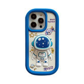 Cute Cartoon Astronaut Phone Case with Holder for iPhone 15, 14, 13, 12 Pro Max - Touchy Style .