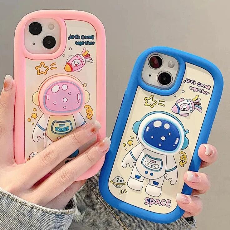 Cute Cartoon Pattern Stand Soft Phone Case Cover For iphone 15 Pro Max 14  13 12