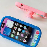 Cute Cartoon Astronaut Phone Case with Holder for iPhone 15, 14, 13, 12 Pro Max - Touchy Style .