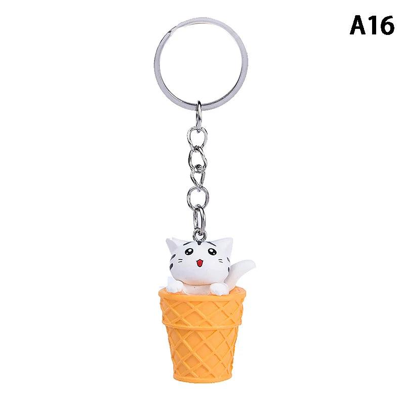 Cute Cat Box Unique Key Chain for Bags - A009 Design - Touchy Style