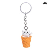 Cute Cat Box Unique Key Chain for Bags - A009 Design - Touchy Style