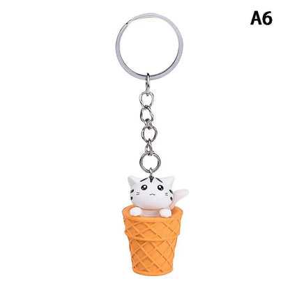 Cute Cat Box Unique Key Chain for Bags - A009 Design - Touchy Style