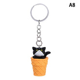 Cute Cat Box Unique Key Chain for Bags - A009 Design - Touchy Style