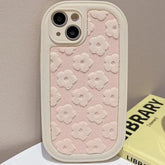 Cute Floral Embroidery Phone Case for iPhone 11, 12, 13, 14, 15, Pro Max, and Plus Models - Touchy Style .