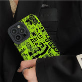 Cute Graffiti Fashion Phone Case - Soft Cover for iPhone 14, 13, 12, 11 Pro Max, XR, X, XS Max, 6, 7, 8 Plus - Touchy Style .