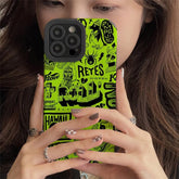 Cute Graffiti Fashion Phone Case - Soft Cover for iPhone 14, 13, 12, 11 Pro Max, XR, X, XS Max, 6, 7, 8 Plus - Touchy Style .