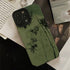 Cute Green Bamboo Phone Case with Soft Leather Cover for iPhone 6, 7, 8, XR, XS Max, 11, 12, 13, 14, Mini, and Pro Series - Touchy Style