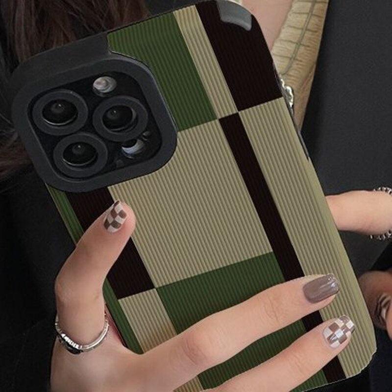 Cute Irregular Patchwork Color Phone Case for iPhone 14, 13, 12, 11 Pro Max, 14 Plus, X, XR, XS Max, 12, 13 Mini, 7, 8 Plus: A Stylish Cover - Touchy Style