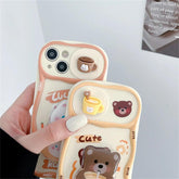 Cute Korean 3D Milk Tea Cartoon Phone Case for iPhone 11, 12, 13, 14, and 15 Pro Max - Touchy Style