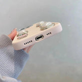 Cute Phone Case BCPC For iPhone 15, 14, 13, 12, or 11 Pro Max - 3D Pearl & Heart - Touchy Style .